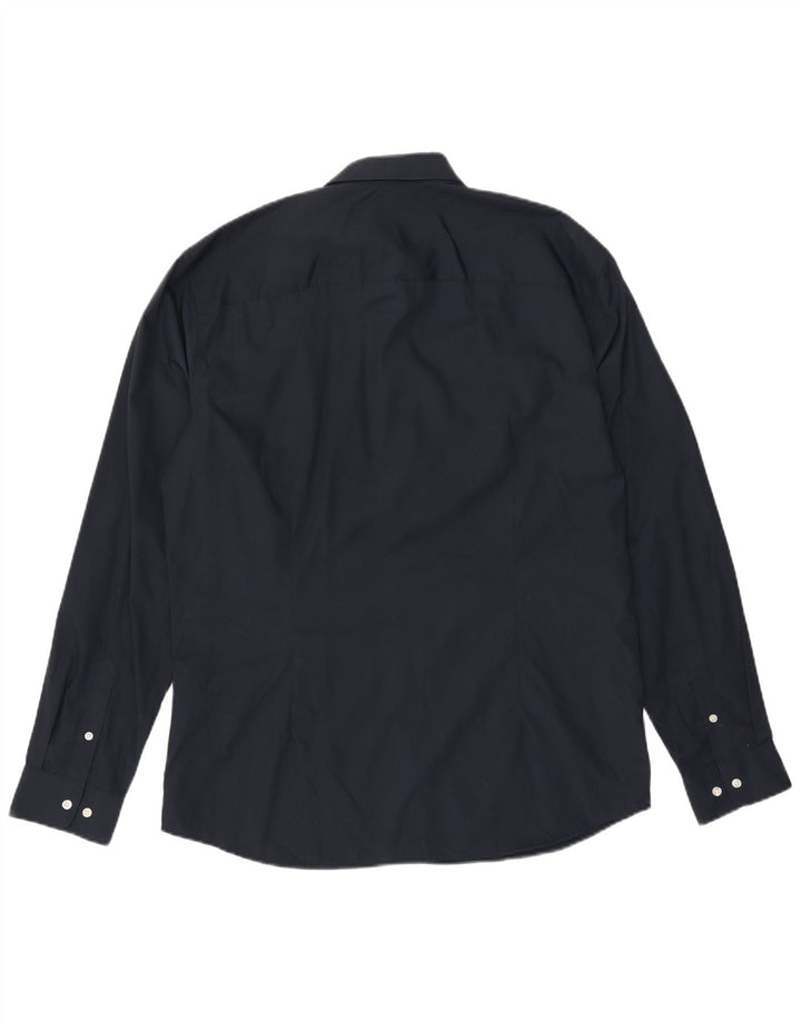 JACK & JONES Ανδρικό πουκάμισο XL Navy Blue Polyester