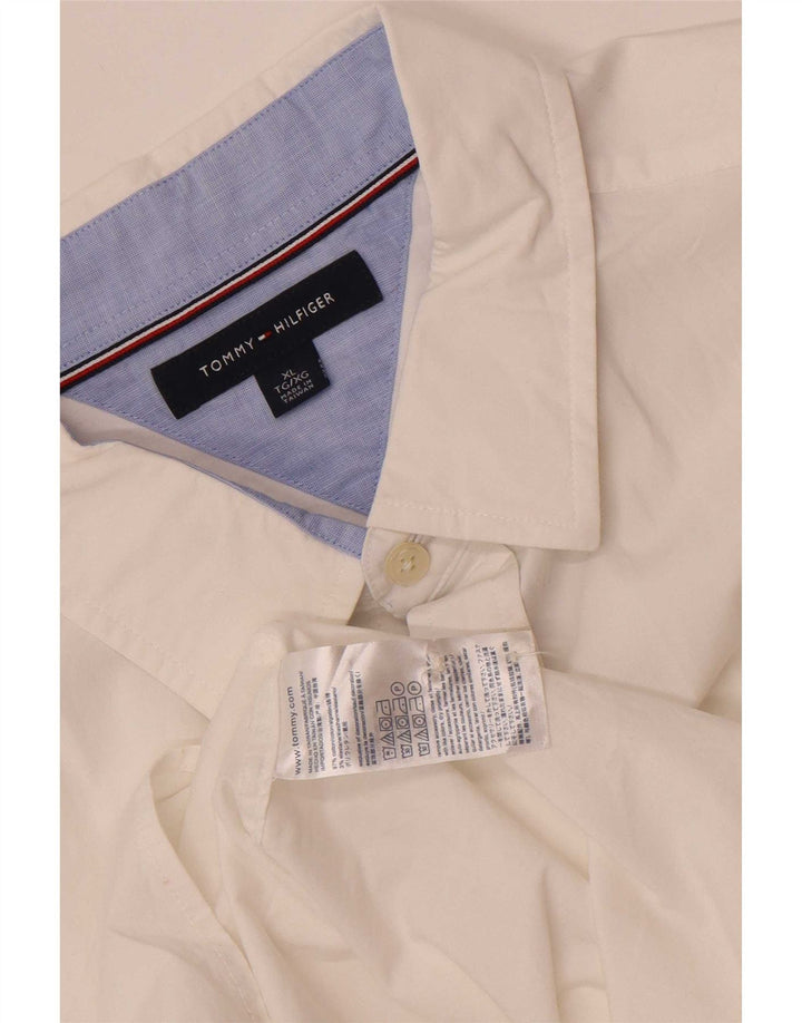 Ανδρικό πουκάμισο Tommy Hilfiger XL Λευκό βαμβακερό