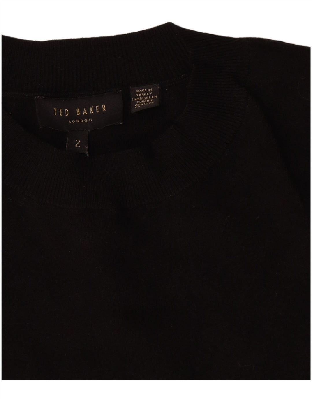 Γυναικείο πουλόβερ με λαιμόκοψη Ted Baker Graphic Crew, μέγεθος 2 Small μαύρο