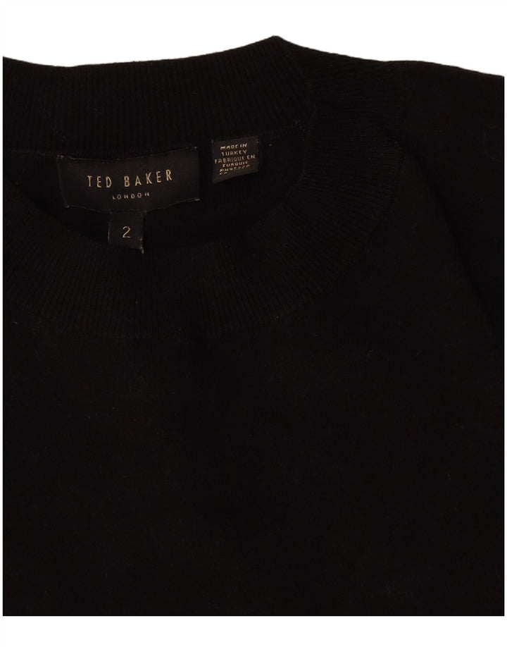 Γυναικείο πουλόβερ με λαιμόκοψη Ted Baker Graphic Crew, μέγεθος 2 Small μαύρο