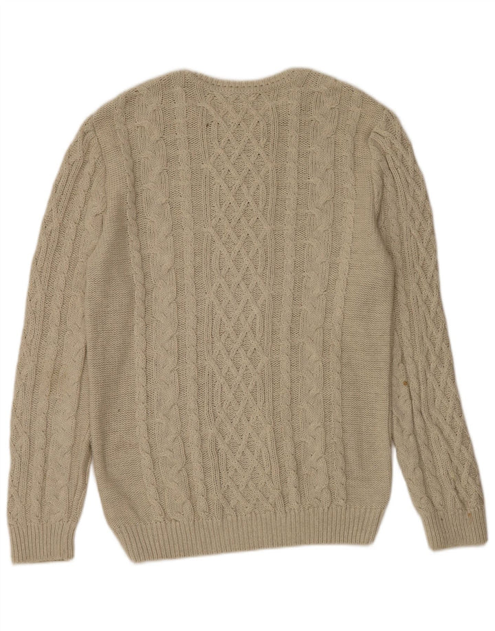 Ανδρικό πουλόβερ Zara Boat Neck Jumper Μεγάλο Μπεζ Βαμβακερό