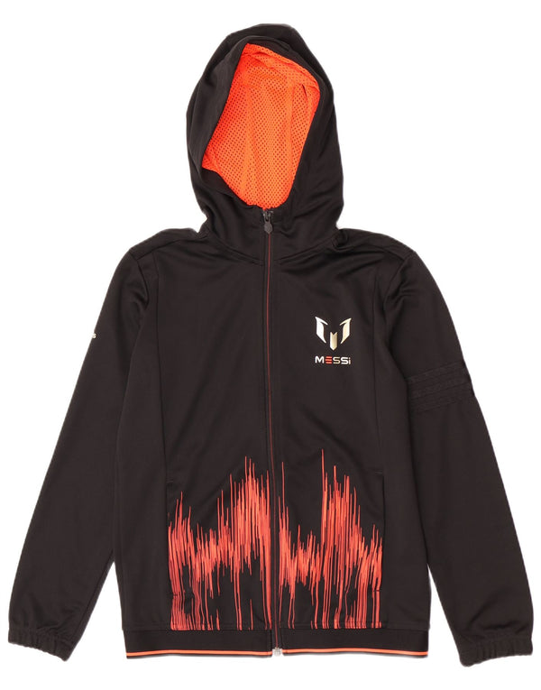 Adidas Boys MESSI Hoodie Jumper 11-12 Years Black Tie Dye Sports