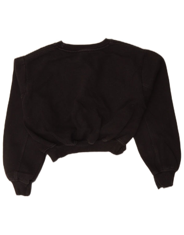 Zara Γυναικεία φούτερ Crop Jumper UK 10 Small Black