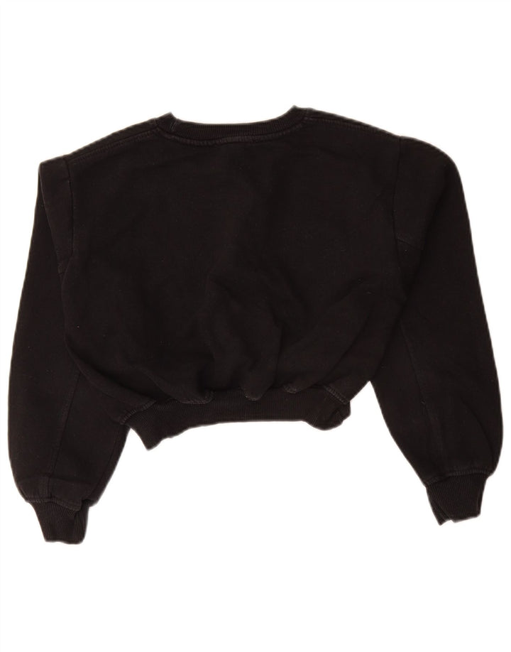 Zara Γυναικεία φούτερ Crop Jumper UK 10 Small Black