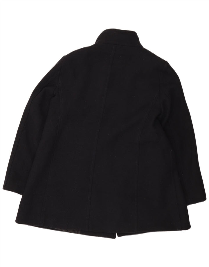 Zara Γυναικείο παλτό μπιζελιού UK 18 XL Navy Blue Wool