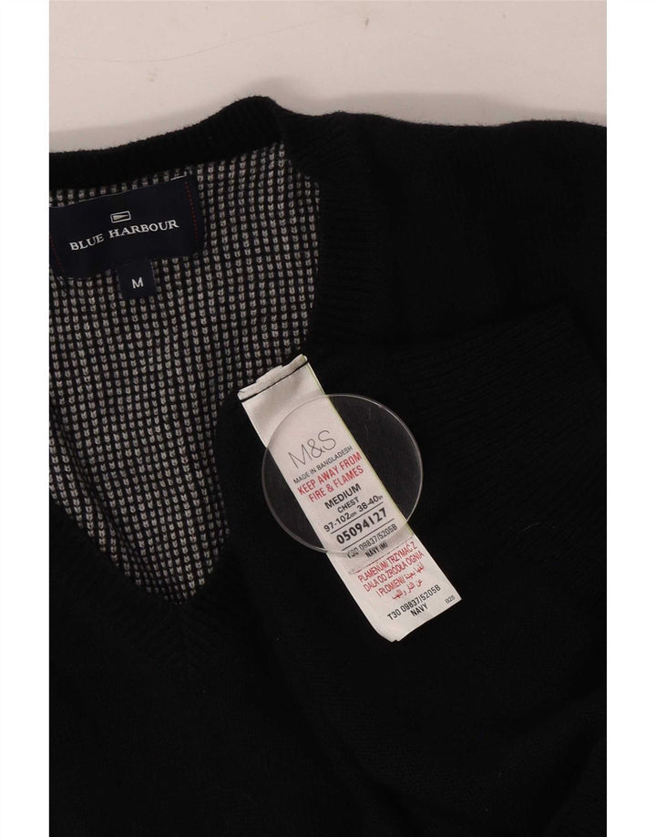 Ανδρικό πουλόβερ Marks & Spencer Μπλε Harbor με V-Neck Jumper Medium Navy Blue