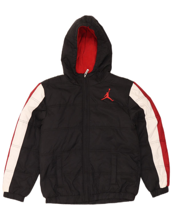 Τζάκετ Jordan Boys Air Hooded με επένδυση 12-13 ετών, μεγάλο μαύρο χρώμα