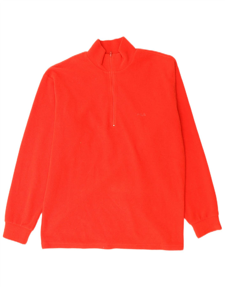 Fila Ανδρικό φερμουάρ Fleece Jumper IT 48 Medium Red Polyester