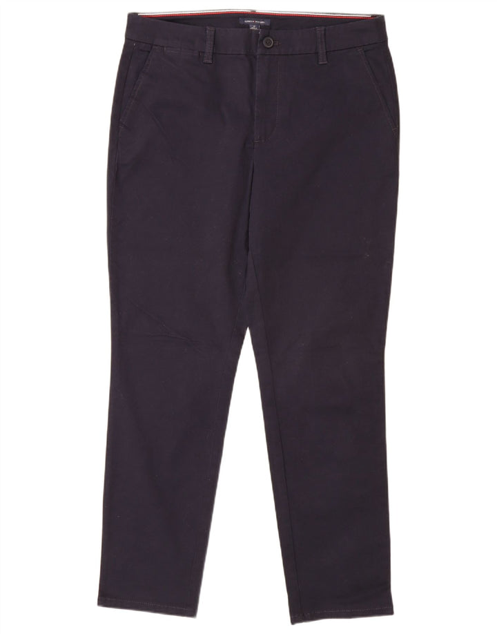 TOMMY HILFIGER Γυναικείο λεπτό παντελόνι Chino US 10 Large W32 L29 Navy Blue