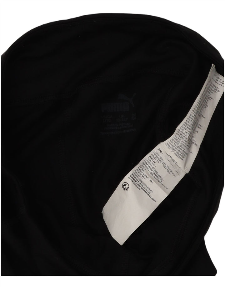 PUMA Girls Graphic Leggings 13-14 Years Black Polyester