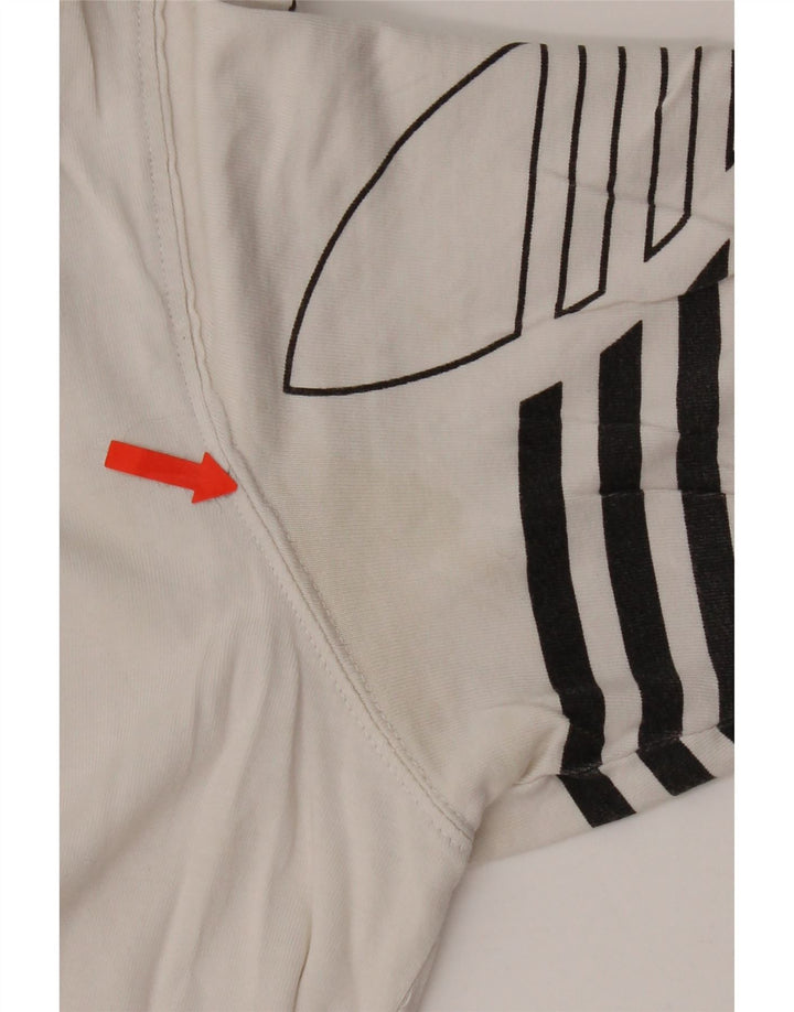 Ανδρικό γραφικό T-Shirt Adidas Top μεγάλο λευκό βαμβακερό
