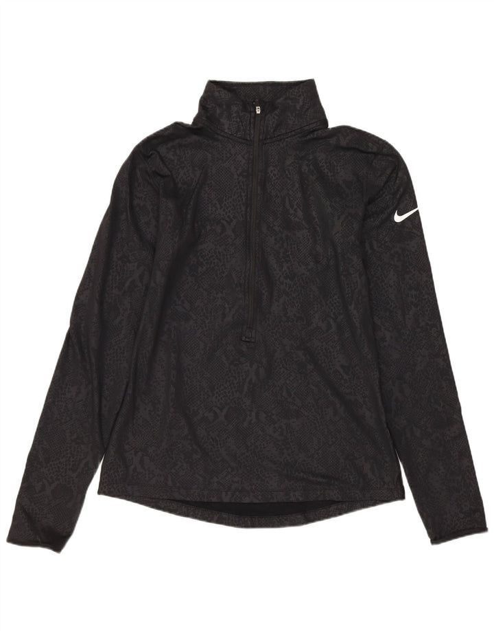 Γυναικεία φόρμα πουλόβερ NIKE Dri Fit Top 12 μεσαία μαύρα ζωάκια