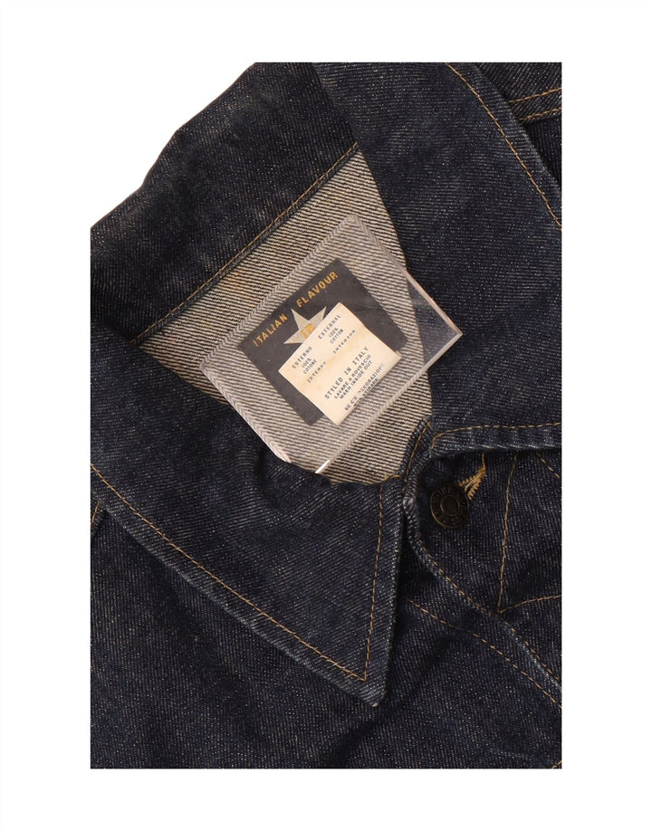 Indian Rags Ανδρικό Τζιν Μπουφάν UK 38 Medium Navy Blue Cotton