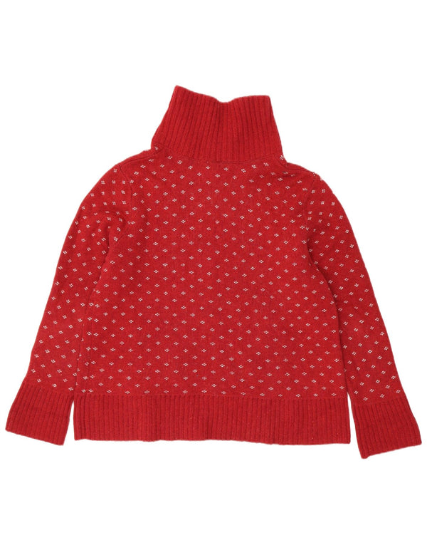 Γυναικείο πουλόβερ με ζακέτα Eddie Bauer UK 18 XL Red Fair Isle Cotton