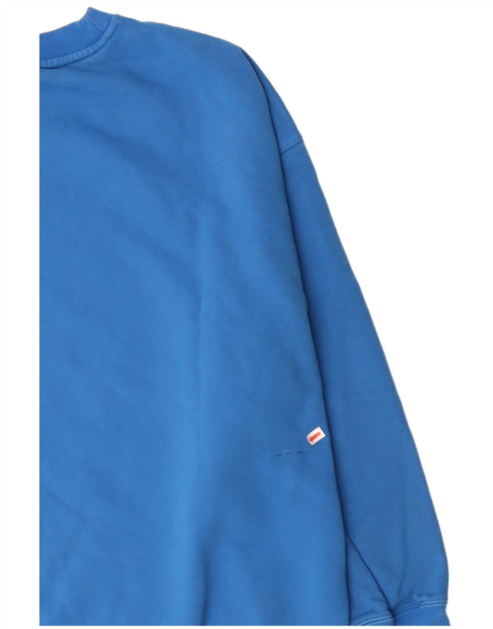 Γυναικείο φούτερ ADIDAS Oversized Jumper UK 14 Μεγάλο Μπλε Βαμβακερό