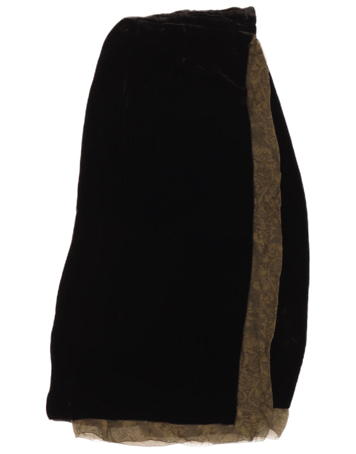 Aspesi Γυναικεία Maxi Wrap Φούστα IT 42 Medium W26 Black Paisley Viscose