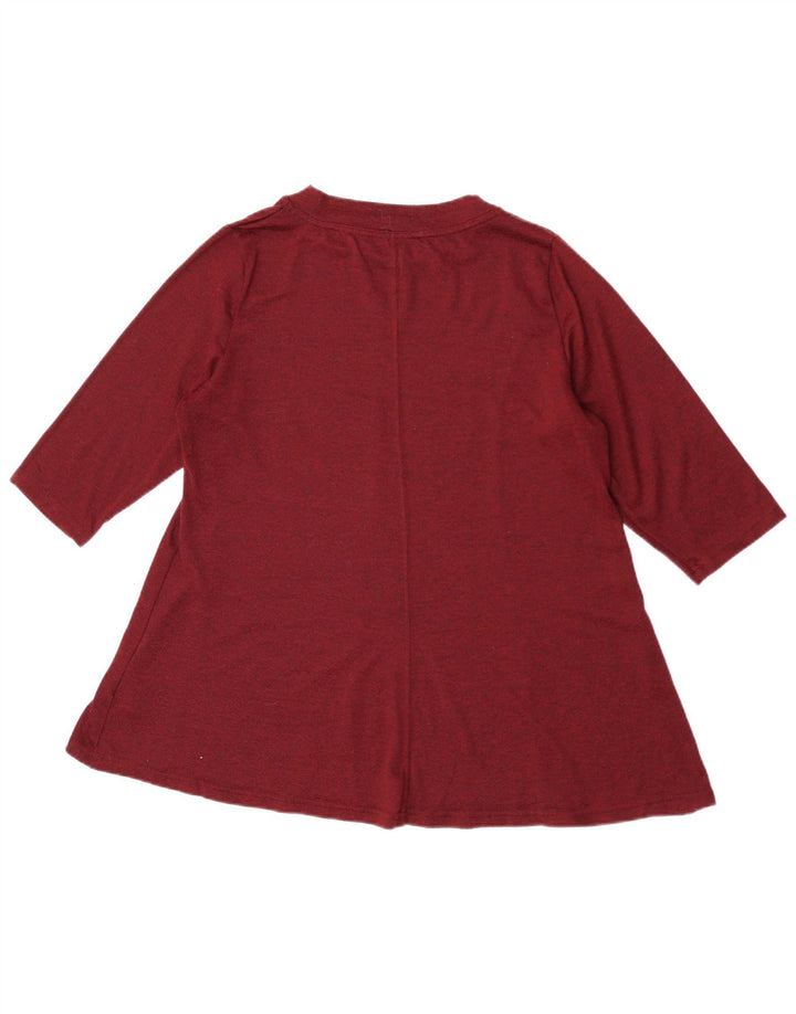 Marks & Spencer Γυναικείο μανίκι 3/4 UK 20 2XL μπορντό πολυεστέρας