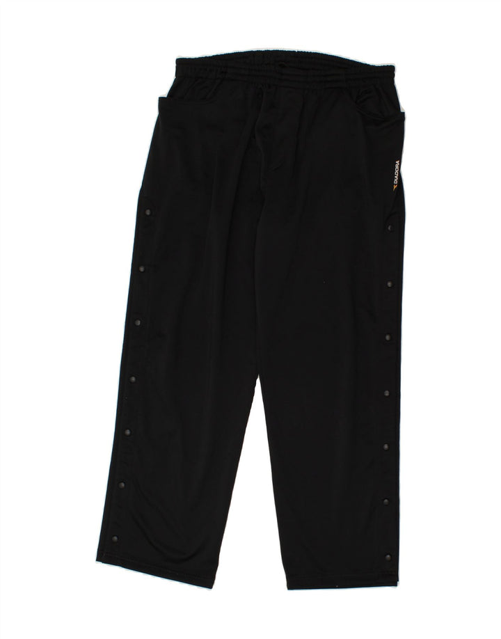 DIADORA Mens Tracksuit Trousers UK 46 XL Black Polyester Vintage Diadora and Second-Hand Diadora from Messina Hembry 
