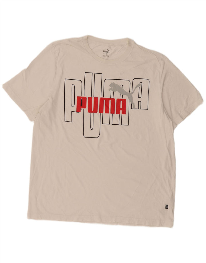Ανδρικό γραφικό T-Shirt Puma XL Λευκό βαμβακερό