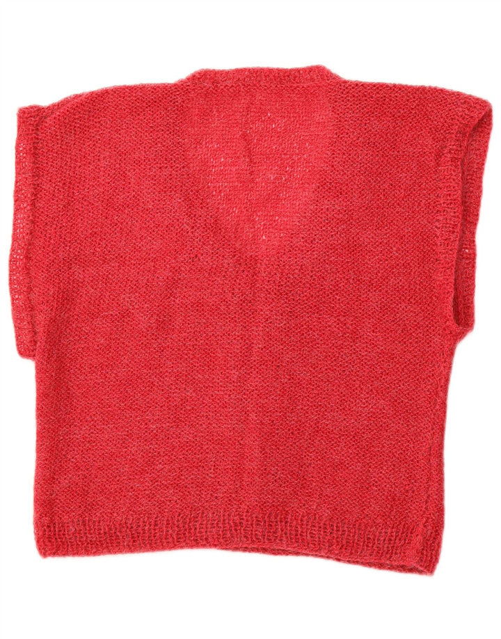 VINTAGE Γυναικείο Crop Vest Tank Top UK 14 Medium Pink