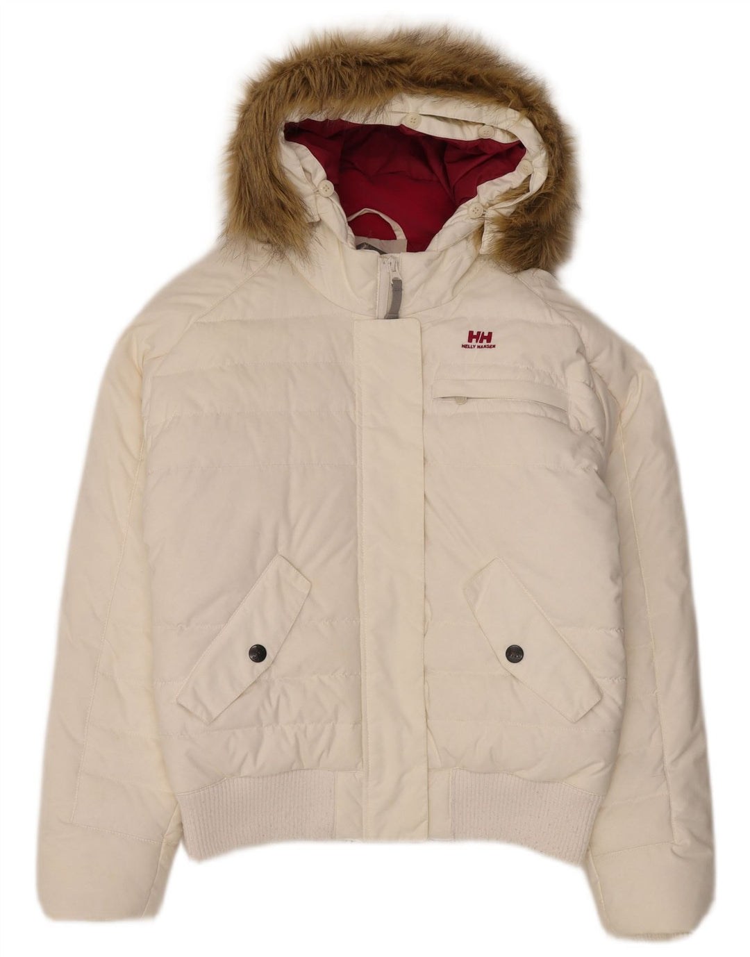 Helly Hansen Γυναικείο μπουφάν με κουκούλα UK 12 Medium White Nylon