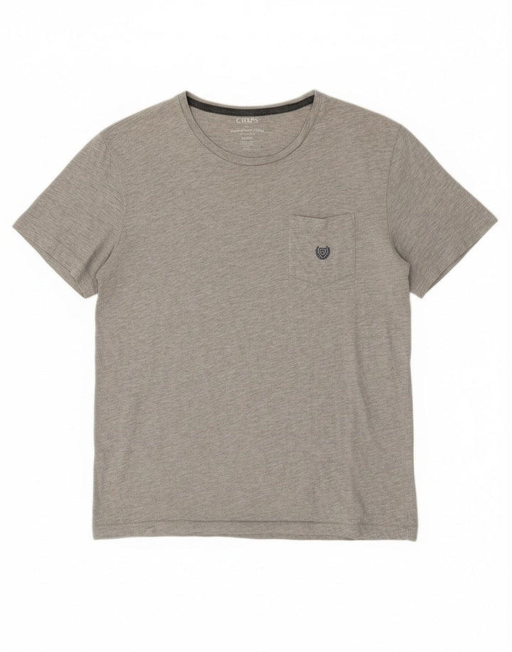 Chaps Γυναικείο T-Shirt Top Μεσαίο γκρι βαμβακερό
