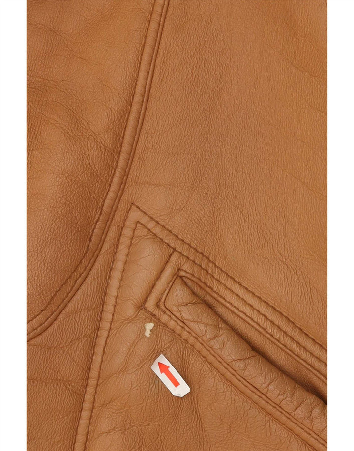 Vintage Ανδρικό Shearling Jacket UK 40 Large Brown