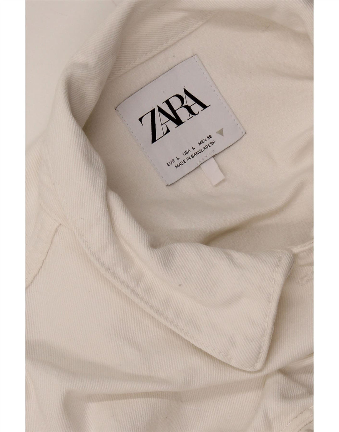 Zara Γυναικεία Τζιν Ολόσωμη φόρμα UK 14 Μεγάλη Λευκή Βαμβακερή