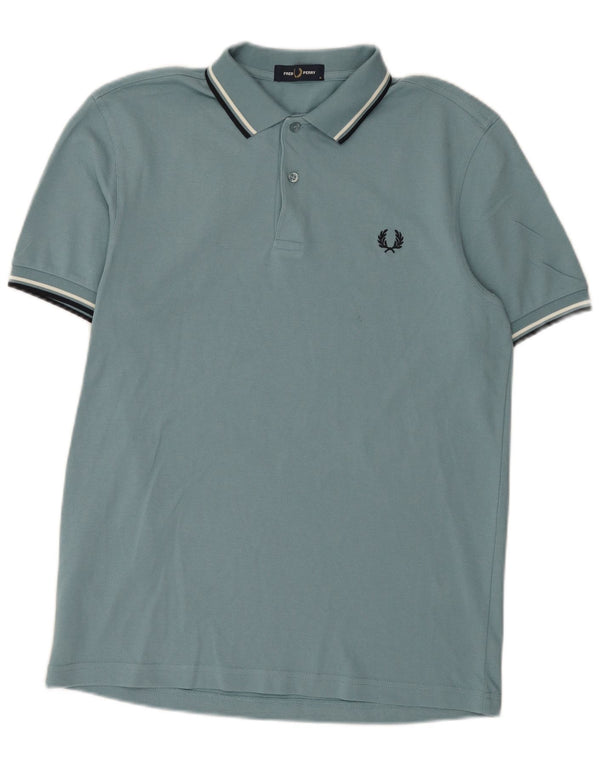 Fred Perry Ανδρικό πουκάμισο πόλο με μεσαίο μπλε βαμβακερό ριγέ