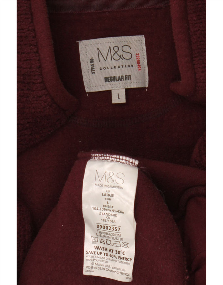 Marks & Spencer Ανδρική φόρμα κανονικής φόρμας Μπουφάν μεγάλο μπορντό