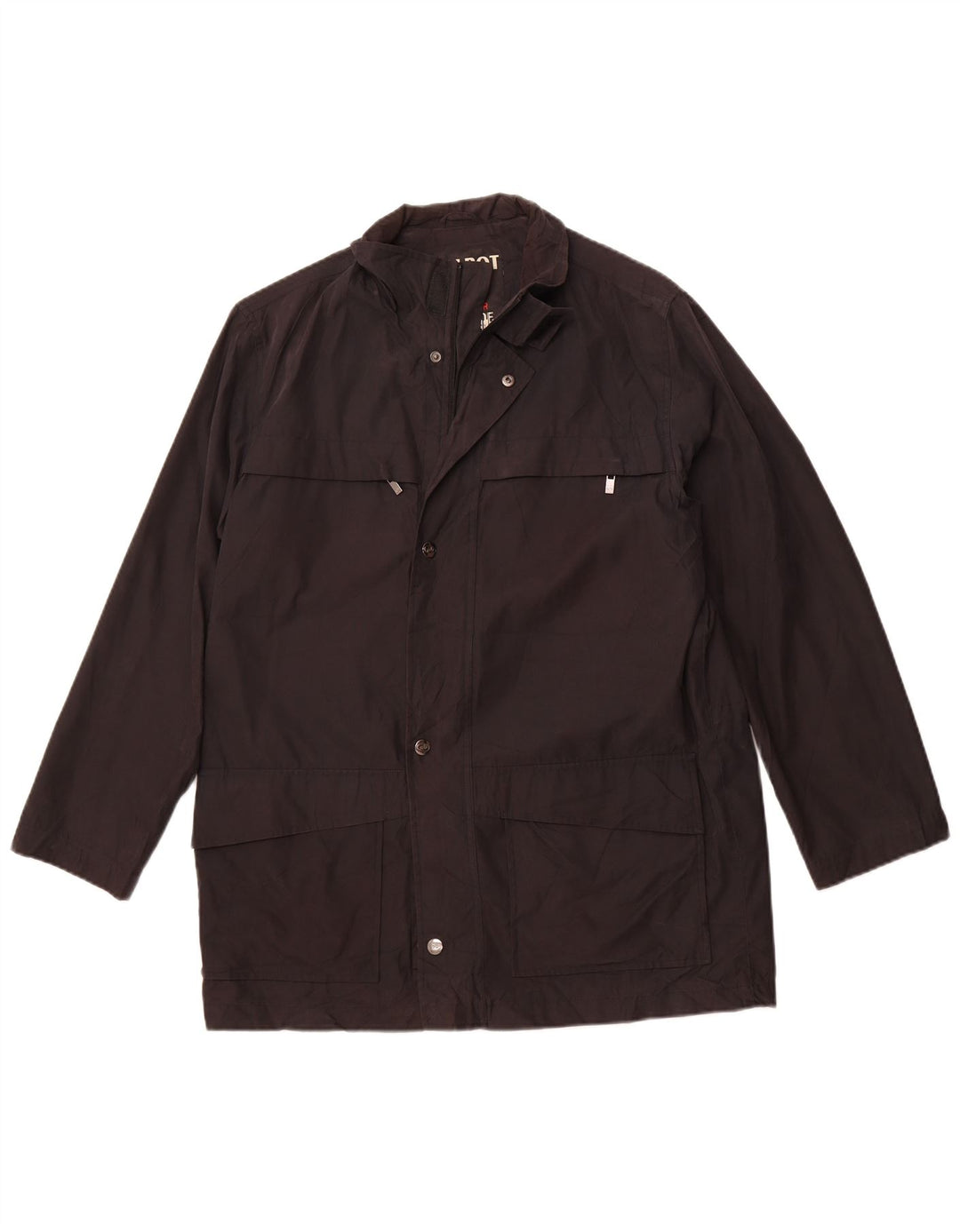 POLBOT Mens Utility Jacket UK 40 Large Black Polyester