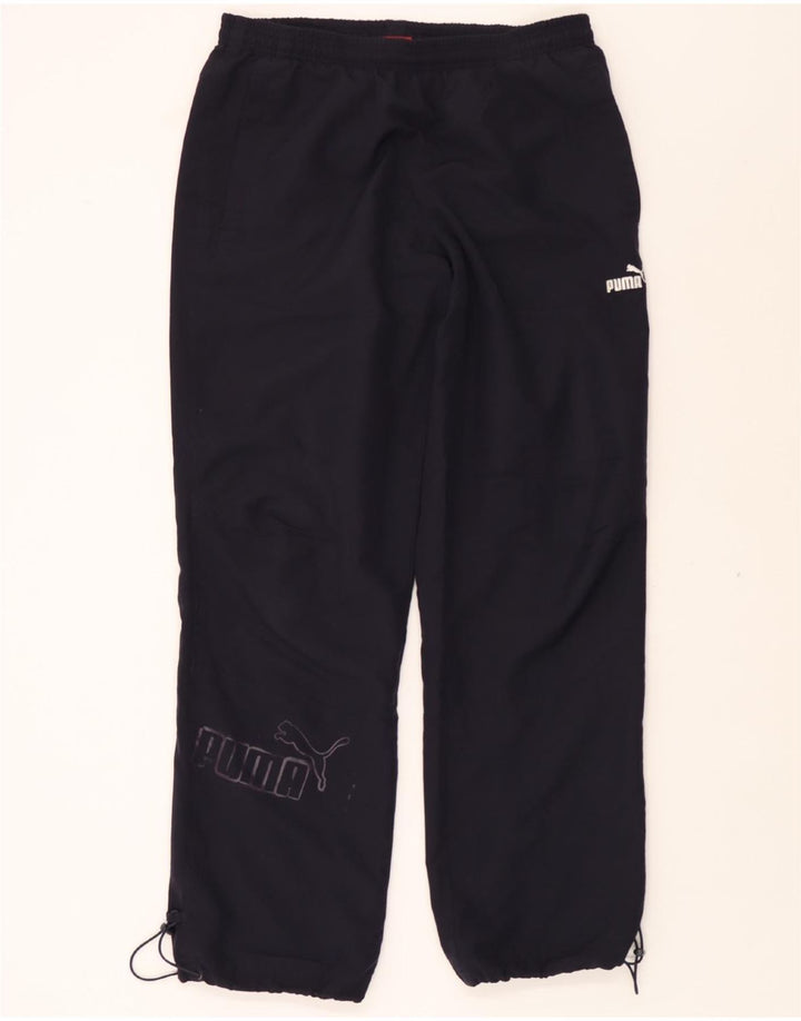 PUMA Mens Graphic Tracksuit Trousers Medium  Navy Blue Vintage Puma and Second-Hand Puma from Messina Hembry 