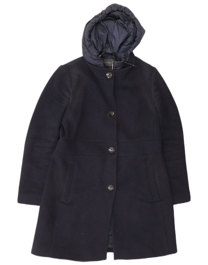 Γυναικείο παλτό Esprit με κουκούλα UK 16 Large Navy Blue Polyester