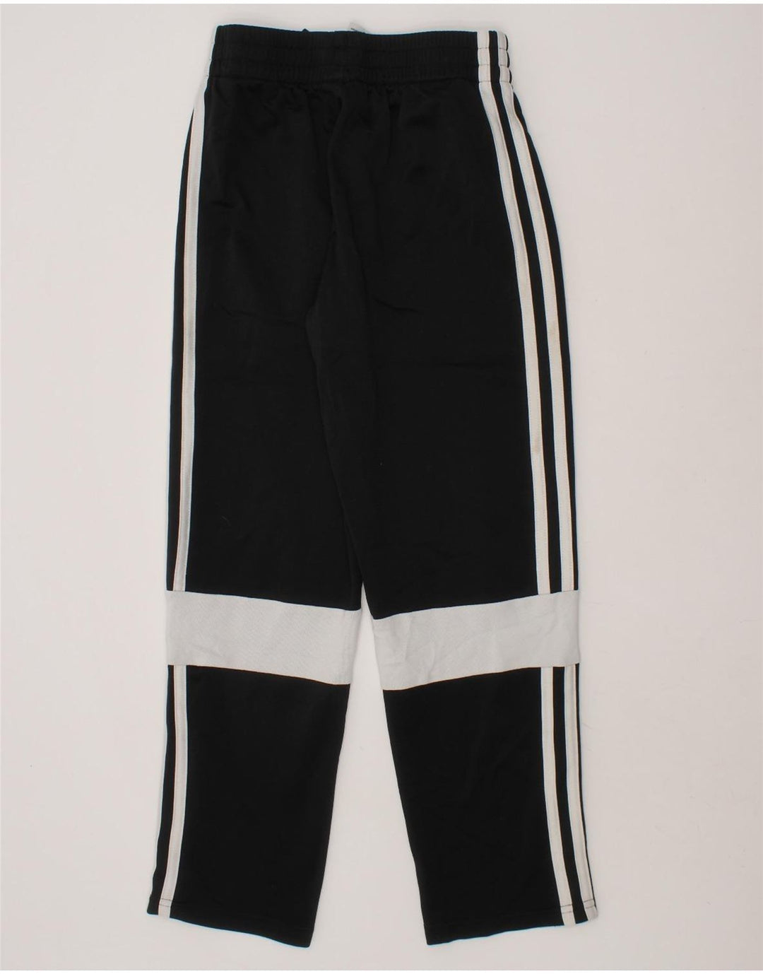 ADIDAS Boys Tracksuit Trousers 7-8 Years  Black Colourblock Polyester Vintage Adidas and Second-Hand Adidas from Messina Hembry 