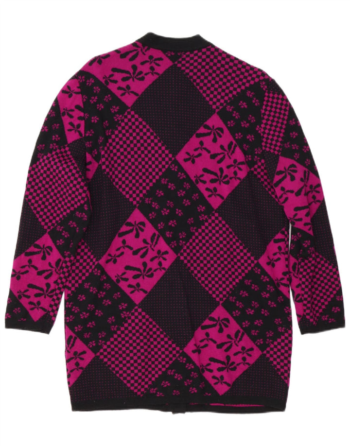 Roccobarocco Γυναικείο πουλόβερ Longline Cardigan IT 44 Medium Black Floral