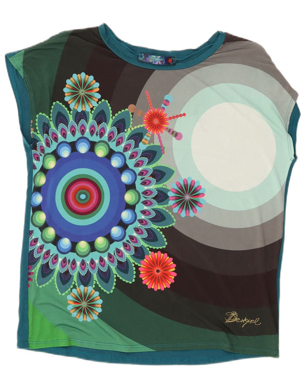 Γυναικείο γραφικό μπλουζάκι Desigual Top UK 14 Medium πολύχρωμο