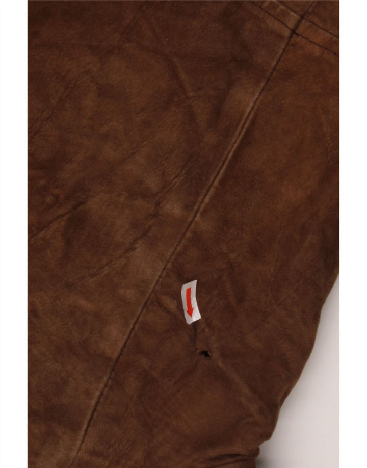 Ανδρικό παλτό VINTAGE Shearling Double Breasted IT 54 2XL Καφέ Δερμάτινο