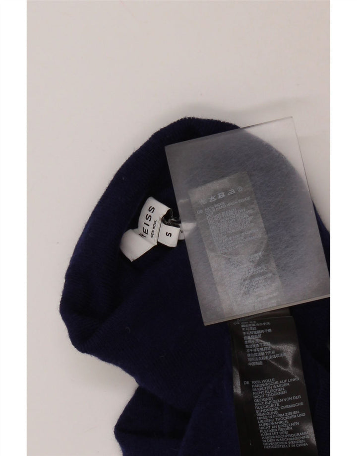 REISS Γυναικείο πουλόβερ με ρολό λαιμόκοψη UK 8 Small Navy Blue Wool