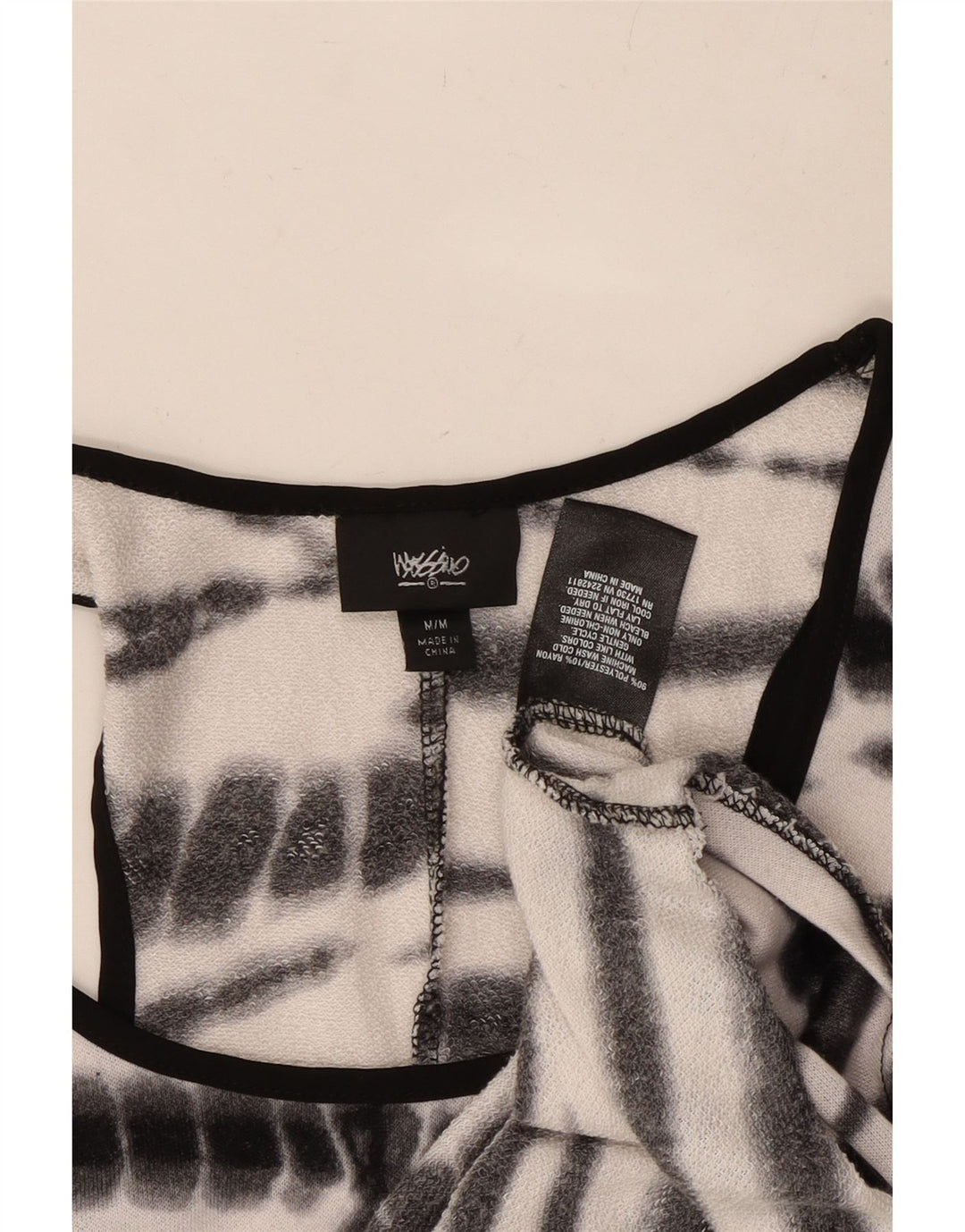 Γυναικείο αμάνικο μπλουζάκι MOSSIMO UK 12 μεσαία λευκή βαφή για γραβάτα