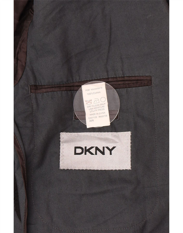 Dkny Ανδρικό σακάκι σακάκι με 2 κουμπιά UK 36 Small Grey Cotton