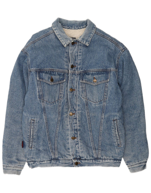Vintage Ανδρικό τζιν Sherpa Jacket UK 40 Large Blue