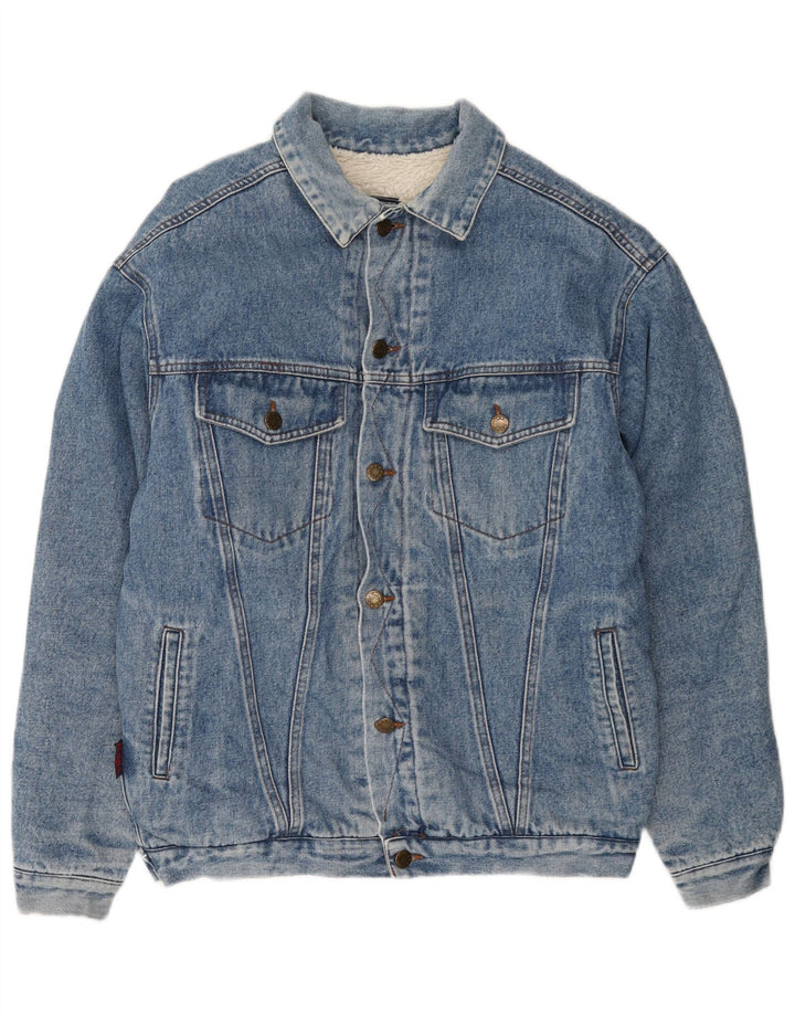 Vintage Ανδρικό τζιν Sherpa Jacket UK 40 Large Blue