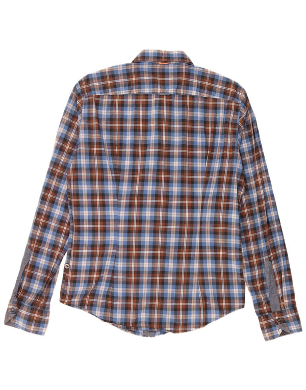 Ανδρικό πουκάμισο HUGO BOSS, μεσαίο μπλε βαμβακερό