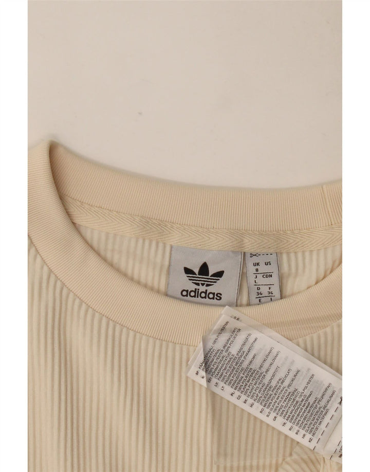 Adidas Γυναικείο Γιλέκο Oversized Top UK 8 Small Beige Polyester