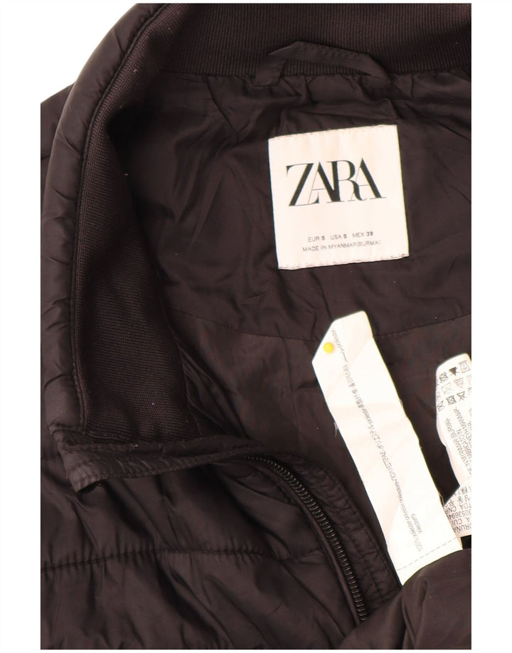 Zara Ανδρικό padded Gilet UK 36 Small Black Polyester
