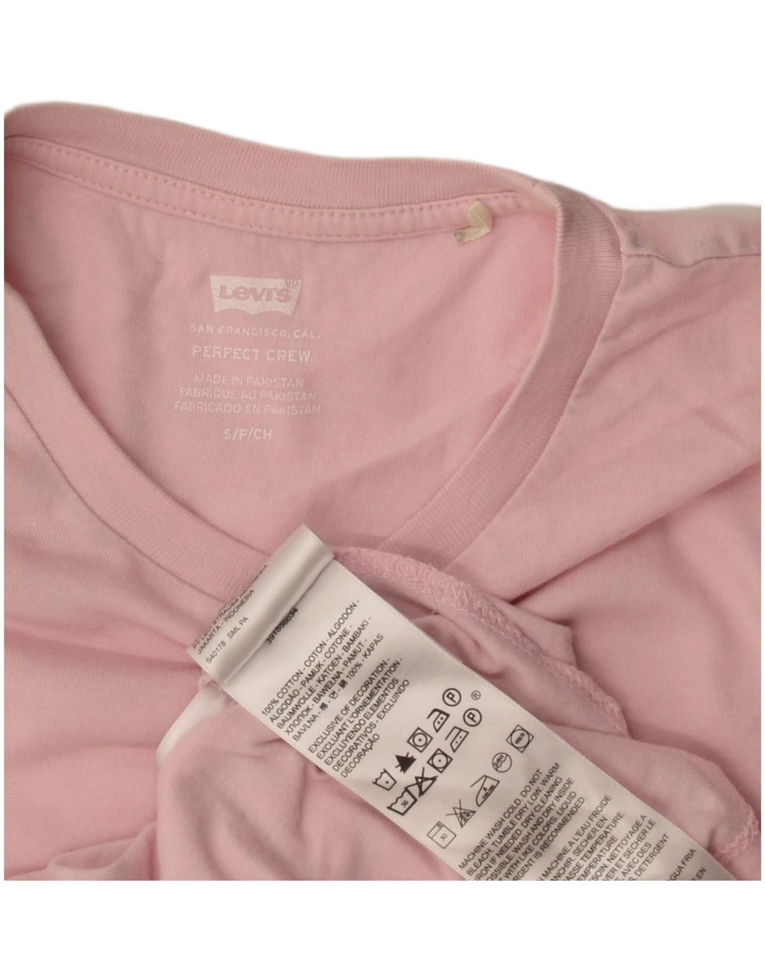 Γυναικείο T-Shirt Levi's Top UK 10 Small Pink Βαμβακερό