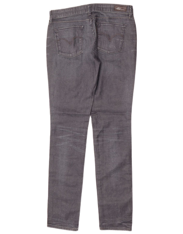 Levi's Womens Demi Curve Skinny Jeans W29 L34 Grey Cotton