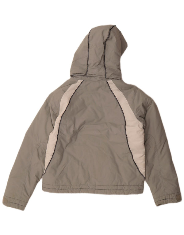 Γυναικείο μπουφάν με κουκούλα Adidas UK 10/12 Medium Grey Colourblock