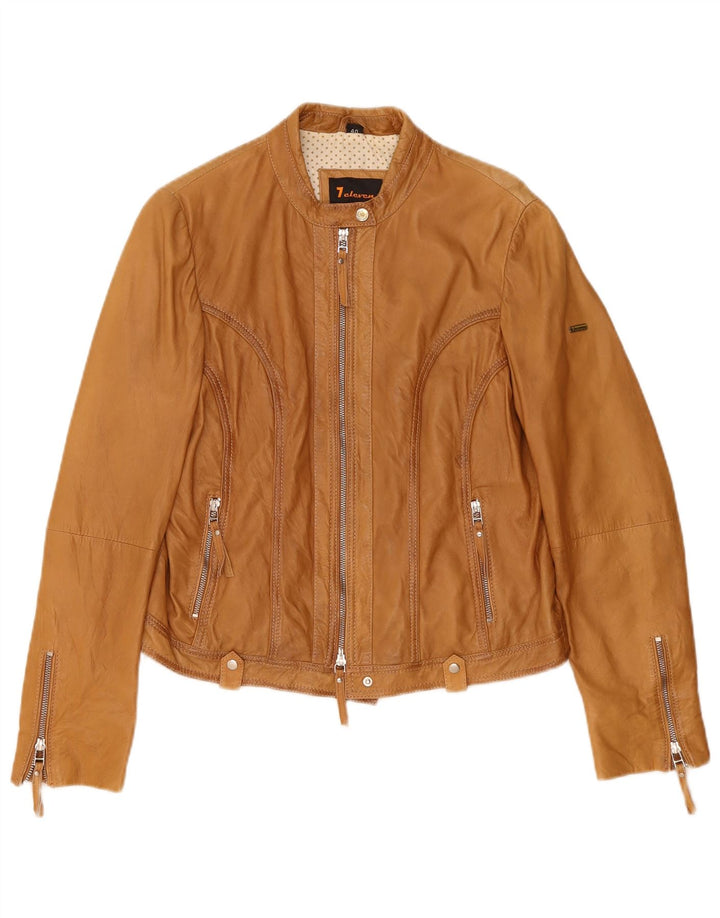 Vintage Γυναικείο Biker Δερμάτινο Μπουφάν EU 40 Medium Beige