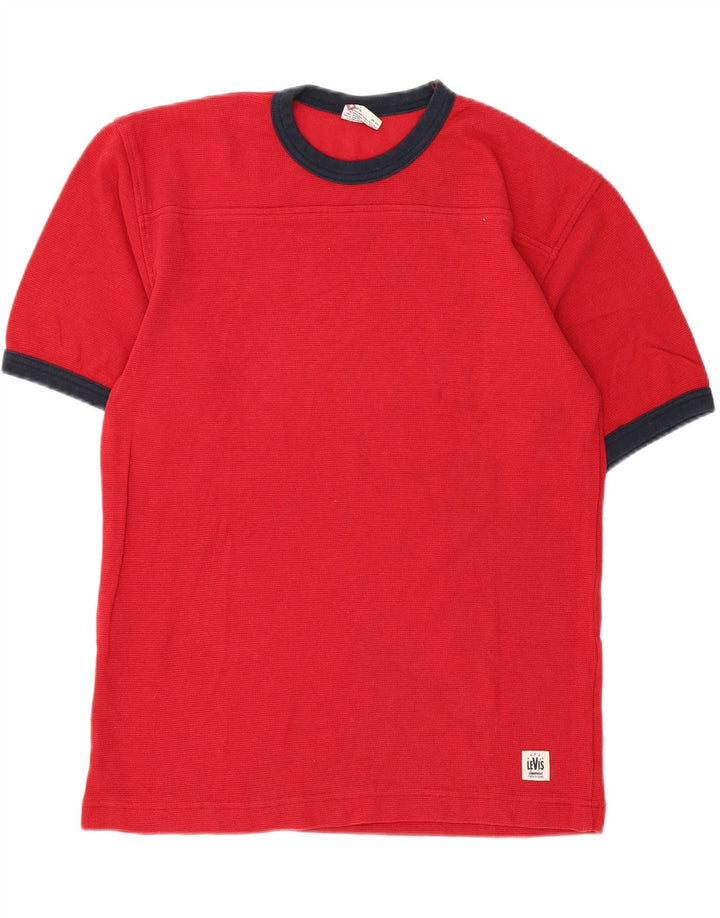 LEVI'S Mens T-Shirt Top Large Red Cotton Vintage Levi's and Second-Hand Levi's from Messina Hembry 